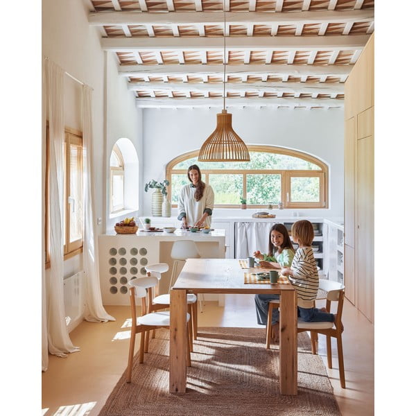 Blagovaonski stol u dekoru hrasta 90x160 cm Deyanira – Kave Home-image-2