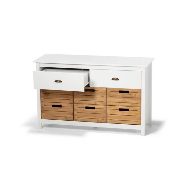 Bijela komoda od borovog drveta sa 8 ladica Bonami Essentials Ibiza-image-3