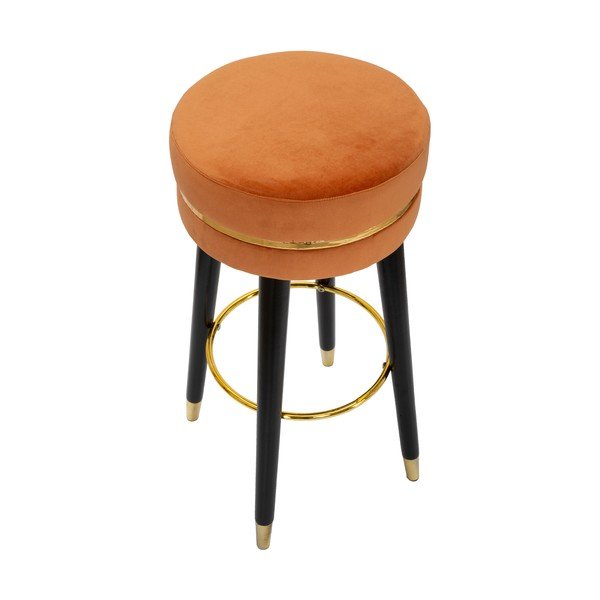 Crna barska stolica Mauro Ferretti Paris Ruggine / Gold-image-2