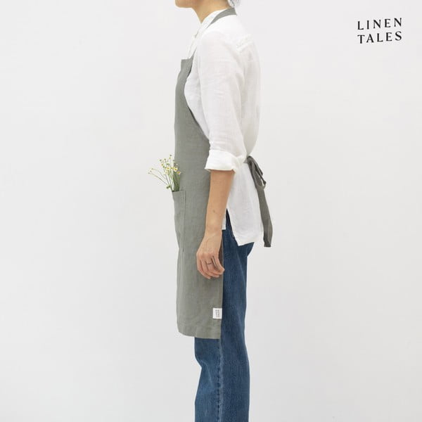 Lanena pregača Khaki – Linen Tales-image-2