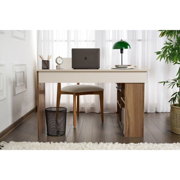 Radni stol u dekoru oraha 120x130 cm Vesper – Kalune Design-image-3