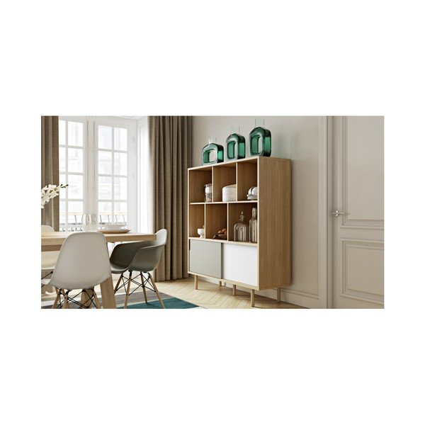 TemaHome Bijelo-sivi ormarić Dann hrast-image-4