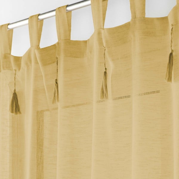 Žuta  prozirna zavjesa 140x240 cm Dalila – douceur d'intérieur-image-1