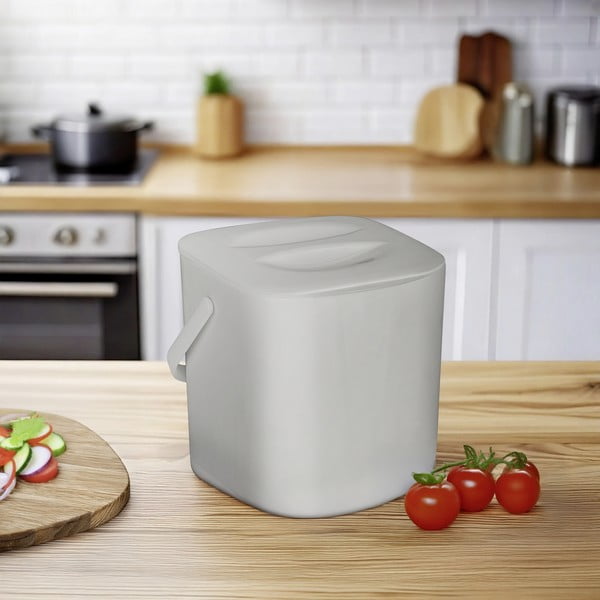 Svijetlo siva kanta za bio otpad 3 l Conny – Wenko-image-1