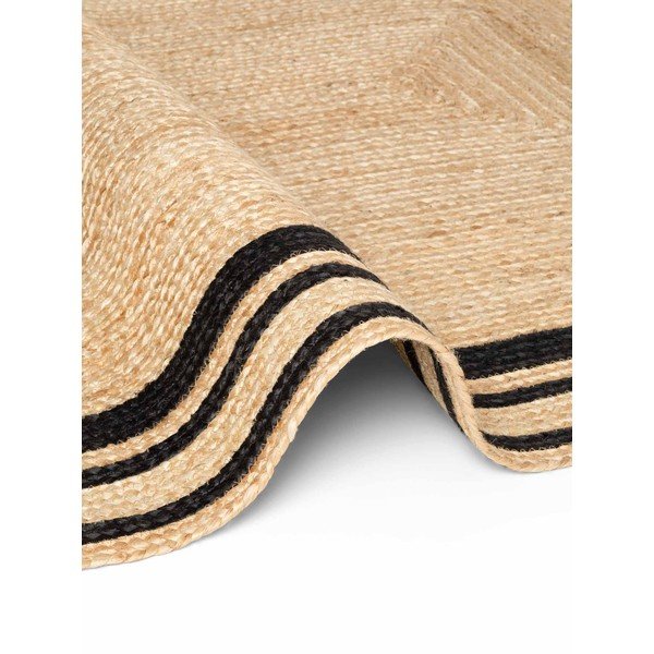Crna/u prirodnoj boji ručno rađena jutena staza 70x200 cm Jutta – Hanse Home-image-4