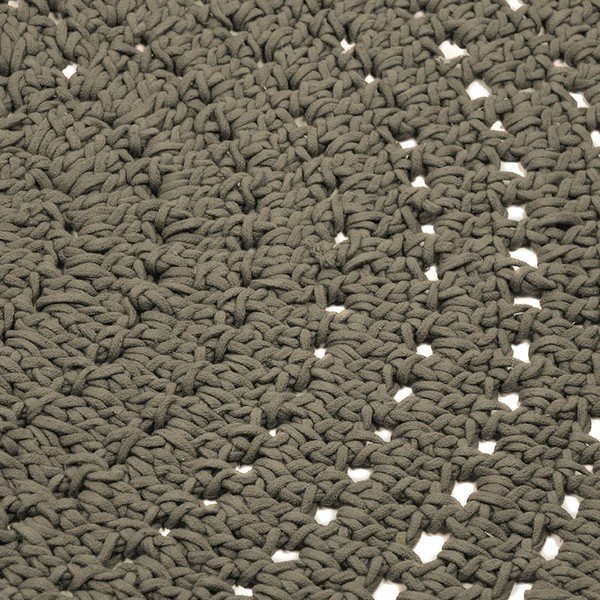 Tamnozeleni okrugli pamučni tepih LABEL51 Knitted, ⌀ 150 cm-image-2