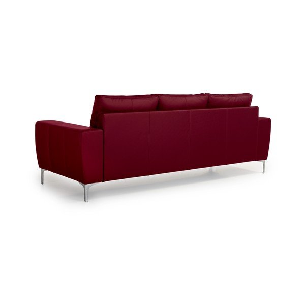 Crvena kožna garnitura Scandic Twigo, 227 cm-image-3