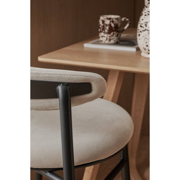 Bež metalna barska stolica (visine sjedala 66 cm) Doggi – Ellos Home-image-2