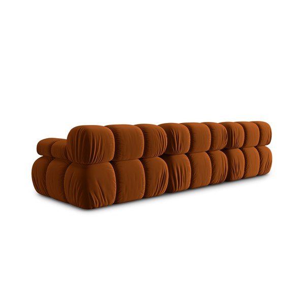 Narančasta baršunasta sofa 282 cm Bellis – Micadoni Home-image-4