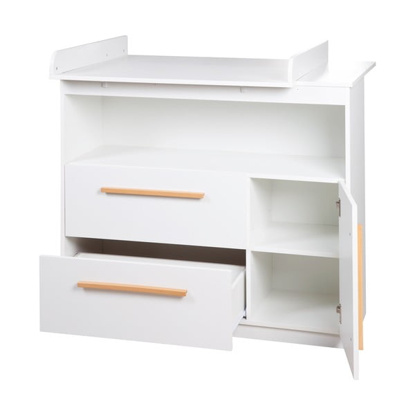 Bijela niska dječja komoda 107x98 cm Lilo – Roba-image-2