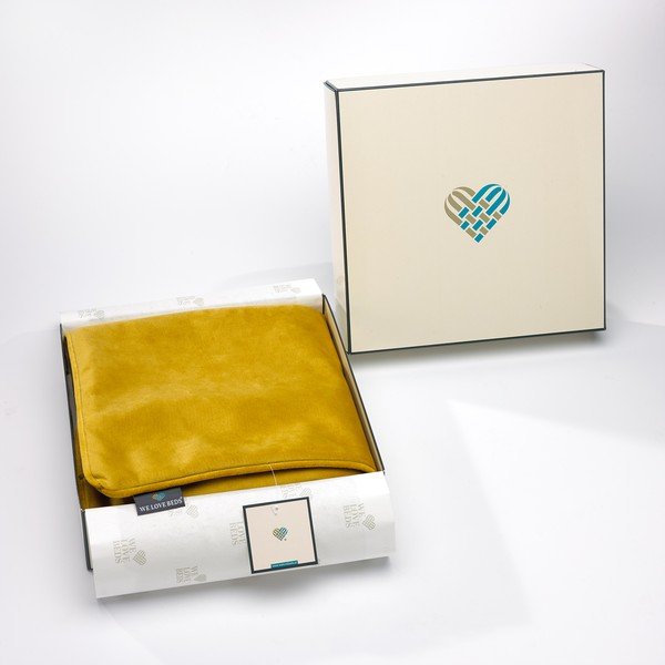 Žuta jastučnica WeLoveBeds Dijon, 50 x 50 cm-image-1