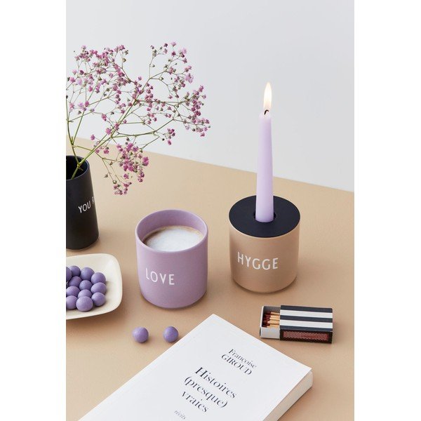 Set od 4 crna držača za svijeće Design Letters-image-1