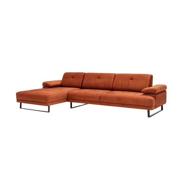 Narančasta kutna sofa Artie Mustang, lijevi kut-image-2