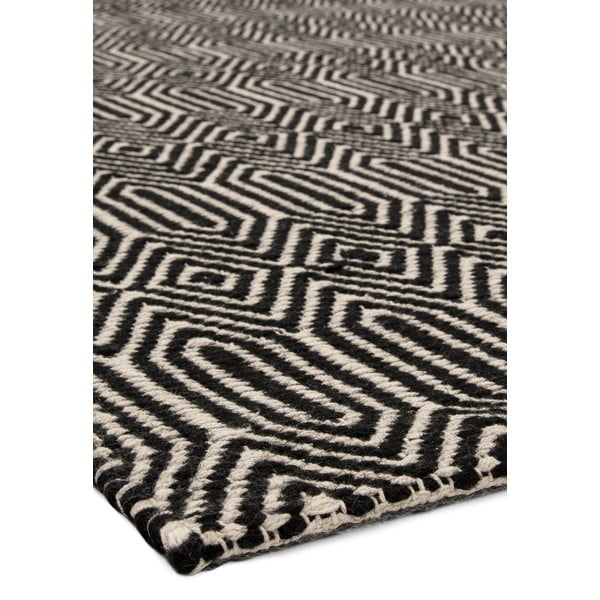 Crni vuneni tepih 160x230 cm Sloan – Asiatic Carpets-image-2