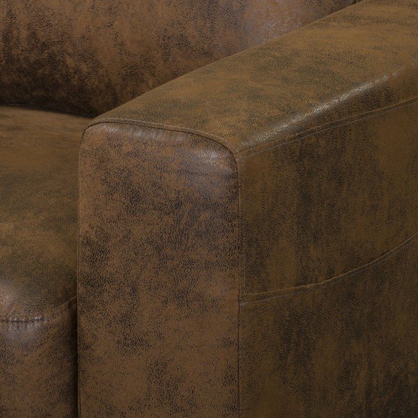 Smeđa fotelja od imitacije kože Lofty Lilly – Miuform-image-1