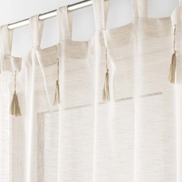 Bež prozirna zavjesa 140x240 cm Dalila – douceur d'intérieur-image-1