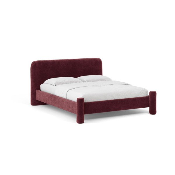 Smeđi tapecirani bračni krevet s podnicom 180x200 cm Vera – Micadoni 