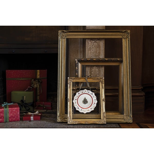 Bijelo-crveni porculanski božićni tanjur Toy's Delight Villeroy & Boch, Ø 24 cm-image-1