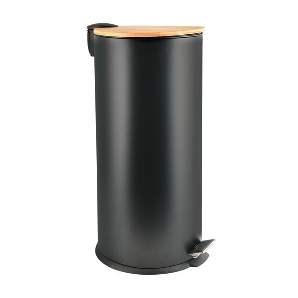 Mat crna željezna kanta za smeće s pedalom 30 l   Adonis – Spirella