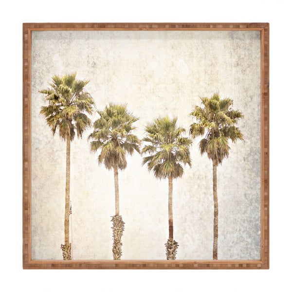 Palme drveni ukrasni pladanj za posluživanje, 40 x 40 cm