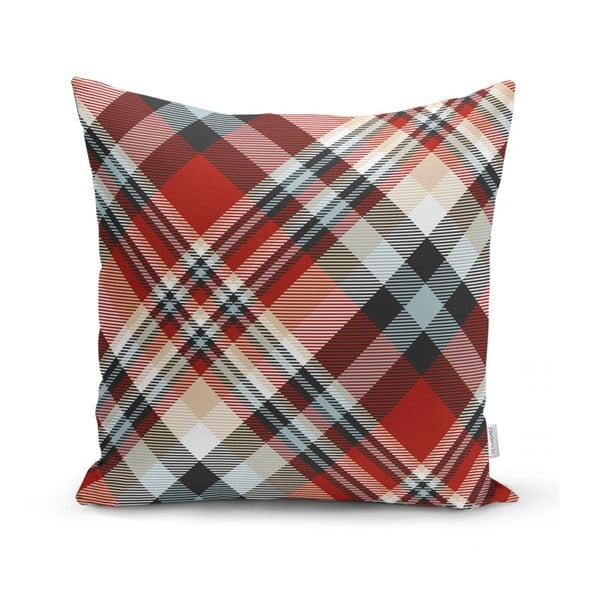 Crvena ukrasna navlaka za jastuk Minimalist Cushion Covers Flannel, 35 x 55 cm