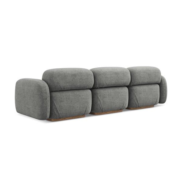 Siva sofa od bouclé tkanine 270 cm Ailani – Makamii-image-3