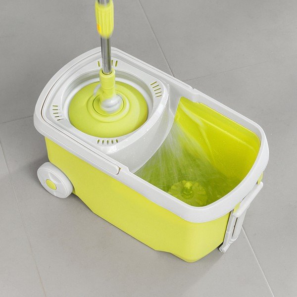 Žuti set rotirajućih krpa i kante InnovaGoods-image-3