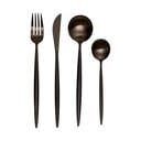 Crni pribor 16 kom od nehrđajućeg čelika Modern retro – Premier Housewares