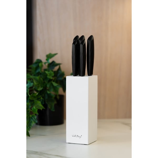 Set od 5 noževa u bijelom držaču Vialli Design Caro -image-1