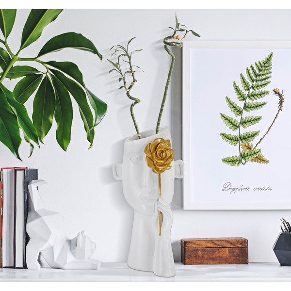 Bijela vaza od polyresina 27 cm Fiore – Mauro Ferretti-image-1