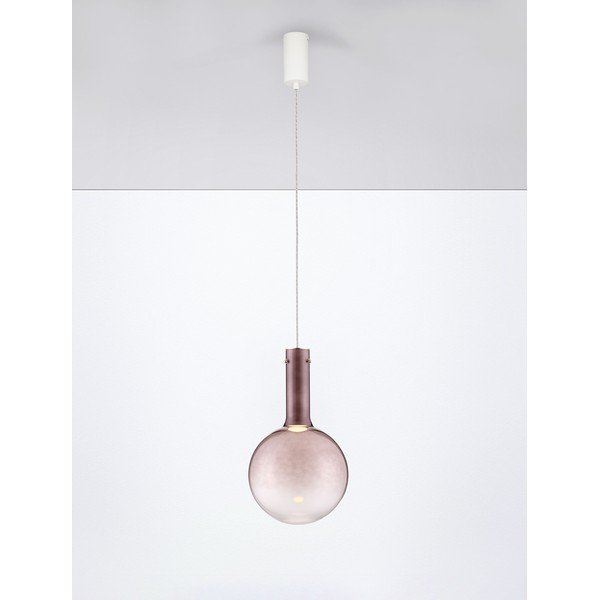 Smeđa staklena LED viseća svjetiljka s mogućnosti zatamnjivanja ø 25 cm Nostos – Nova Luce-image-3