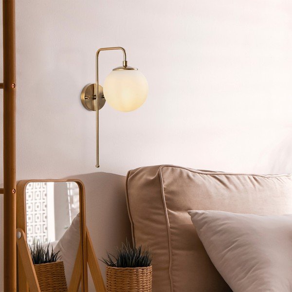 Bijela/mjedena zidna lampa Viran – Opviq lights-image-1