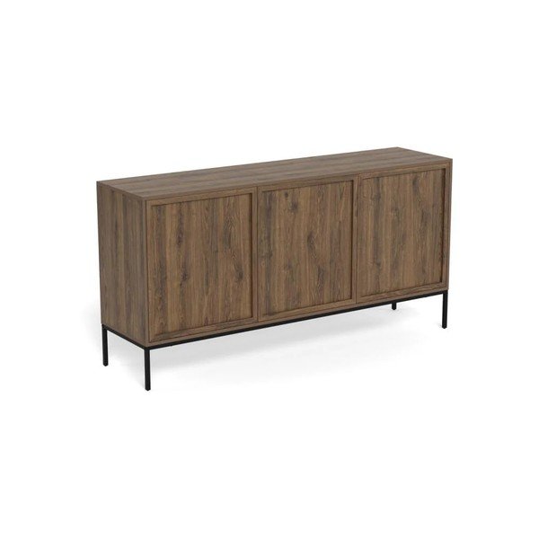 Komoda u dekoru hrasta u tamnoj prirodnoj boji 158x80x40 cm Palmdale – Actona