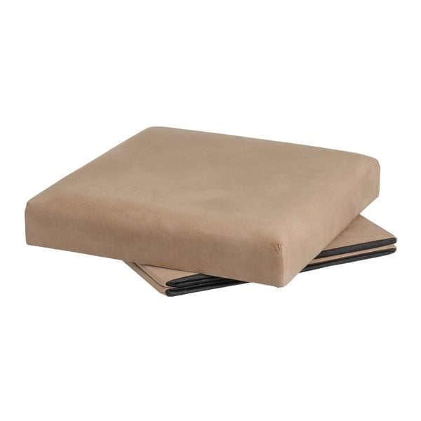 Svjetlo smeđi baršunast tabure Estela – Casa Selección-image-2