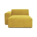 Žuti baršunasti element za kauč Scandic Sting, lijevi kut