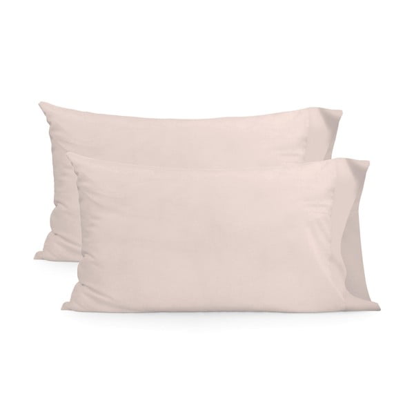 Set od 2 svijetloružičaste pamučne jastučnice Happy Friday Basic, 50 x 75 cm