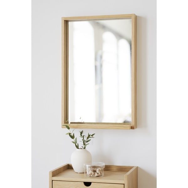 Viseći/s policama noćni ormarić od punog hrasta u prirodnoj boji Hillmond – Rowico-image-4