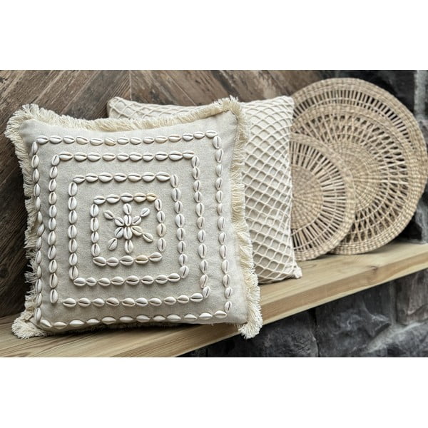 Pamučna ukrasna jastučnica 43x43 cm Seashells – Mioli Decor-image-4
