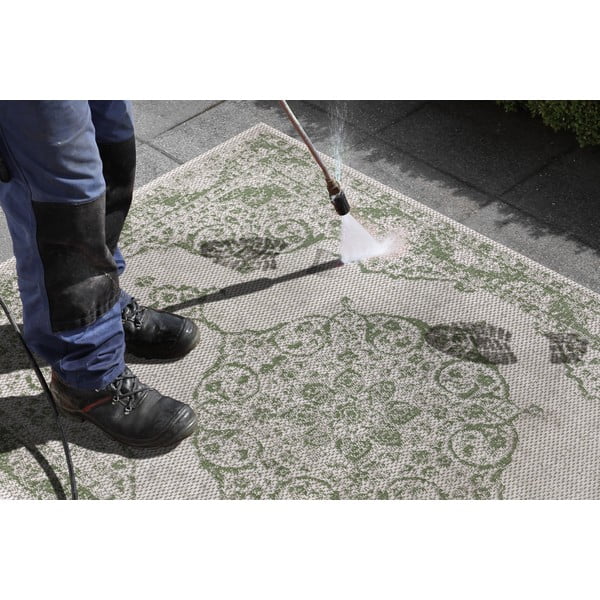 Zeleno-beige otvoreni tepih Ragami Oslo, 80 x 150 cm-image-4