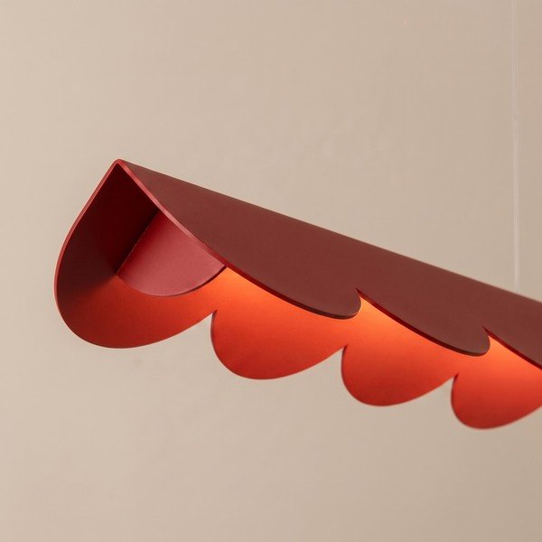 Crvena LED viseća svjetiljka aluminijska BISCUIT – Thoro-image-4