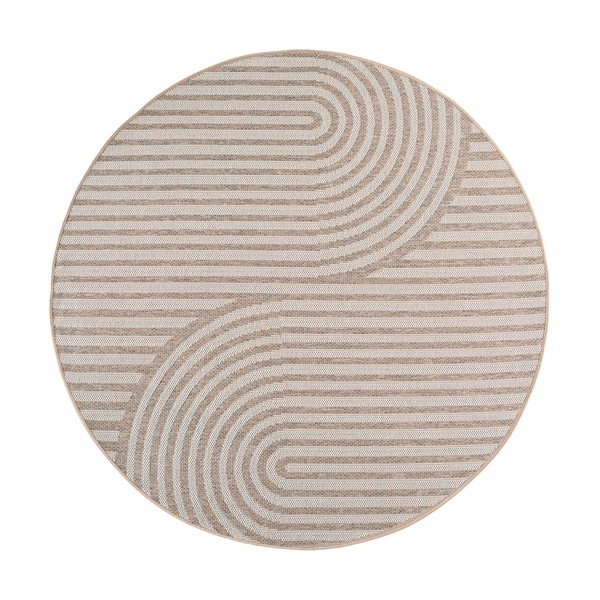 Bež okrugao unutarnji i vanjski tepih ø 80 cm Desert 1301 – Ayyildiz Carpets