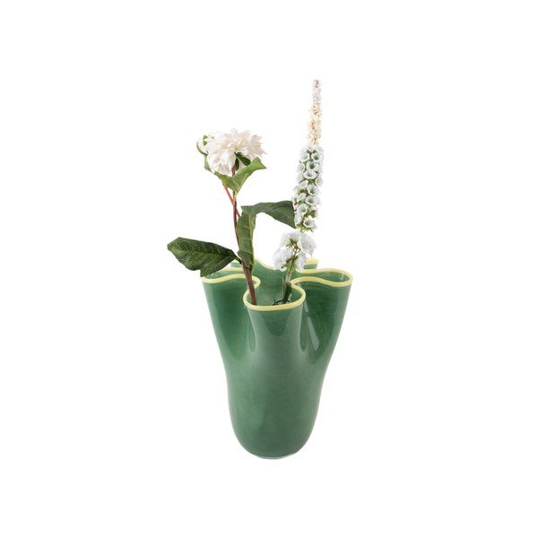 Zelena staklena ručno izrađena vaza (visina 31,5 cm) Ruffles – PT LIVING-image-2