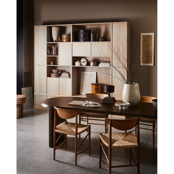 Modularna biblioteka u dekoru hrasta u prirodnoj boji 77x199 cm Modulair – vtwonen-image-1