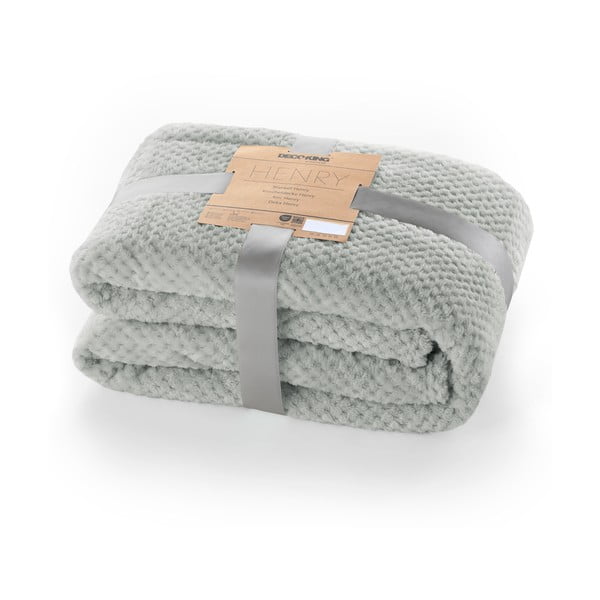 Sivi pokrivač od mikrovlakana DecoKing Henry 240 x 220 cm-image-3