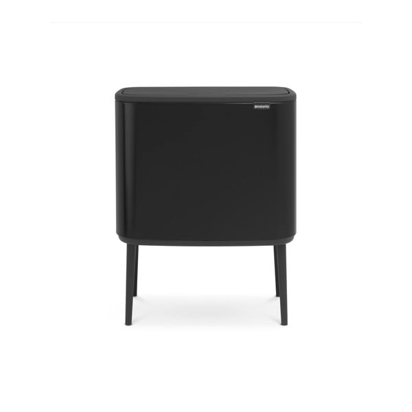 Mat crna željezna kanta za smeće za odvojeni otpad/na dodir 34 l Bo Touch Bin – Brabantia-image-3