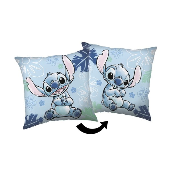 Dječji jastuk od flisa 40x40 cm Lilo and Stitch "Blue" – Jerry Fabrics