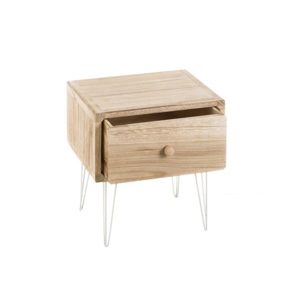 Noćni ormarić od egzotičnog drveta u prirodnoj boji Natural Way – Casa Selección-image-2