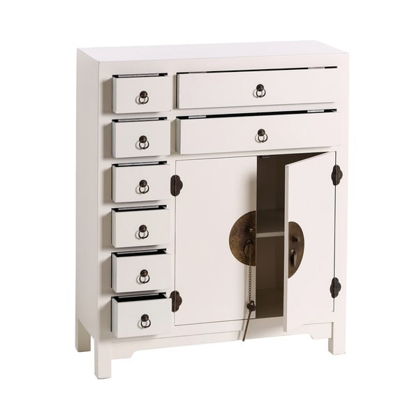 Bijela visoka komoda 73x90 cm Oriente – Ixia-image-2