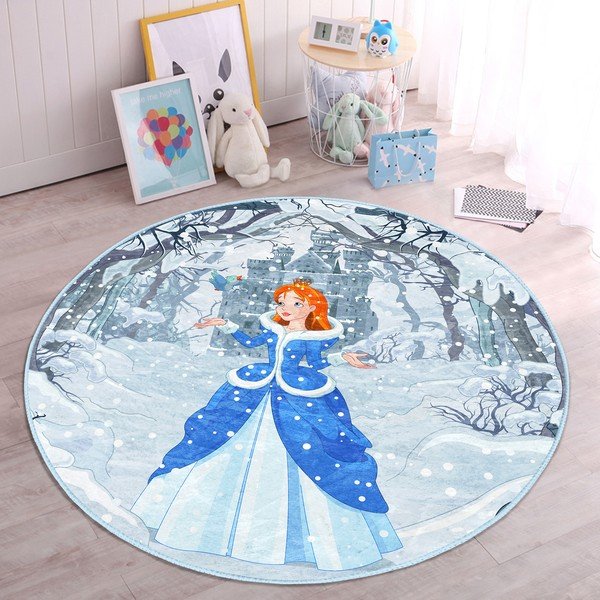 Plavi dječji tepih ø 100 cm Comfort – Mila Home-image-4