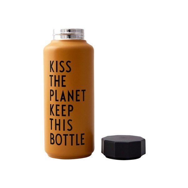 Narančasta termosica Design Letters Kiss, 500 ml-image-1